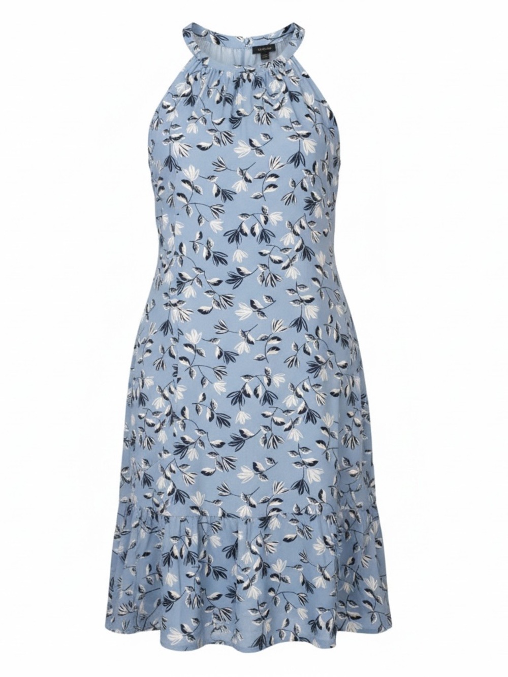 J. Jill Sky Blue Floral Halter Midi Dress